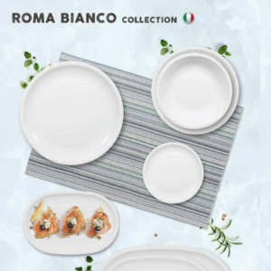 Roma tallrikar med smalt bräm
