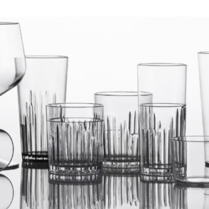 Milano okrossbara plastglas | stapelbara