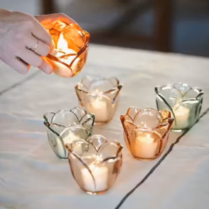 Ljuslykta Buddis mix 3 st i glas